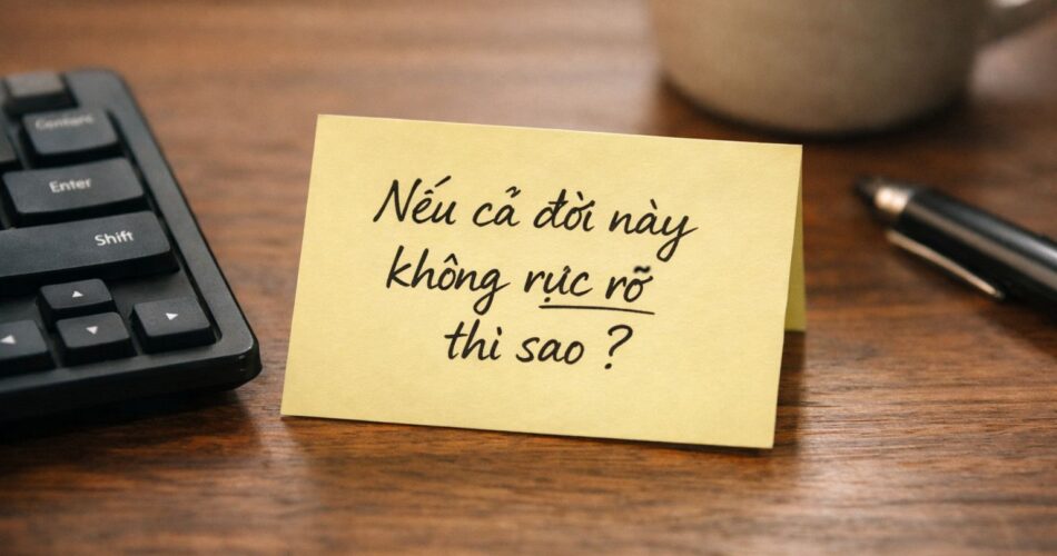 Nếu cả đời này không rực rỡ thì sao